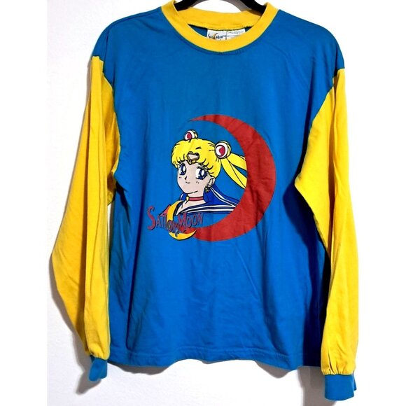 Vintage Sailor Moon Shirt Rare 1999 Blue & Yellow Promo Naoko Takeuchi Kodansha - Picture 2 of 8